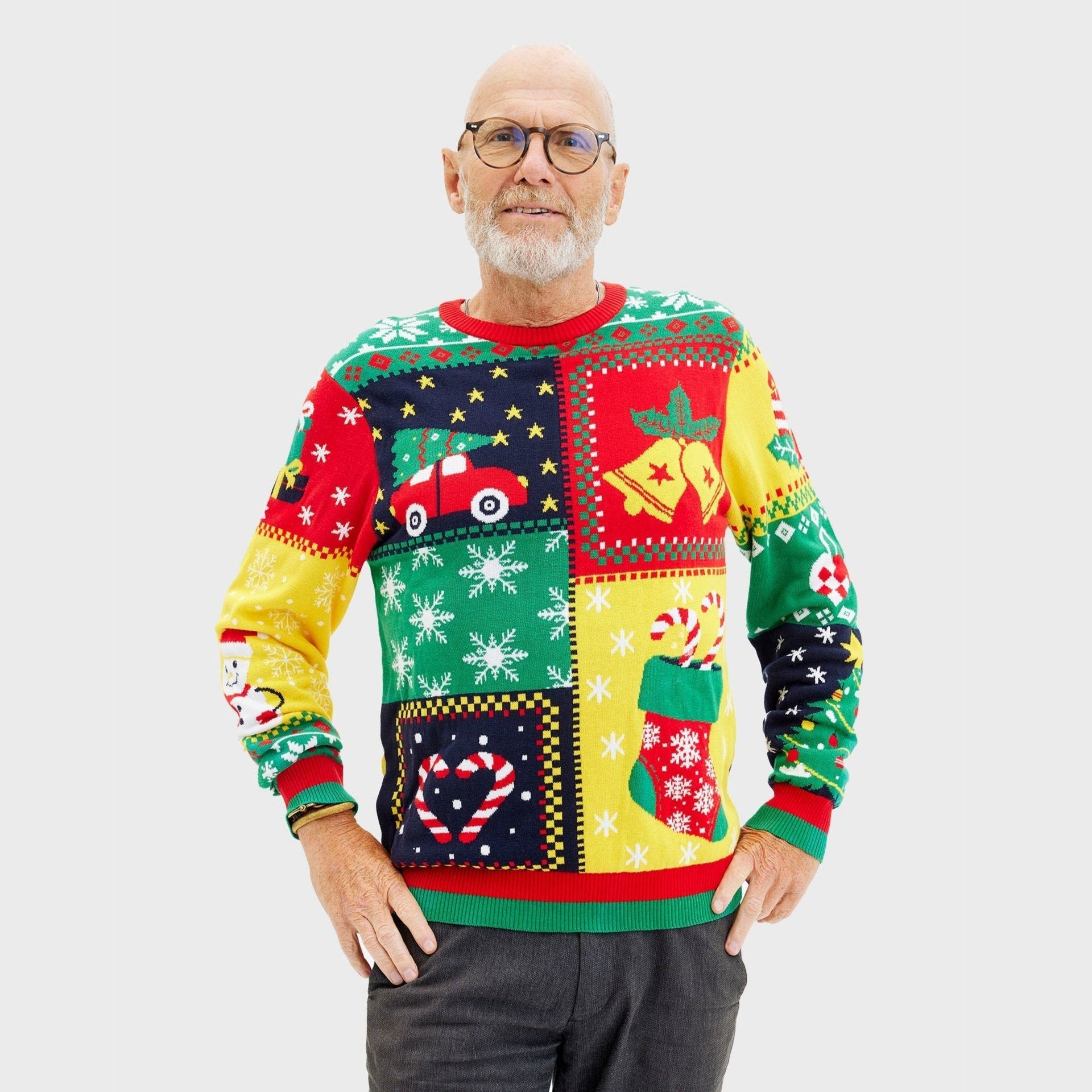 The Patchwork Weihnachtspullover - Herren.
